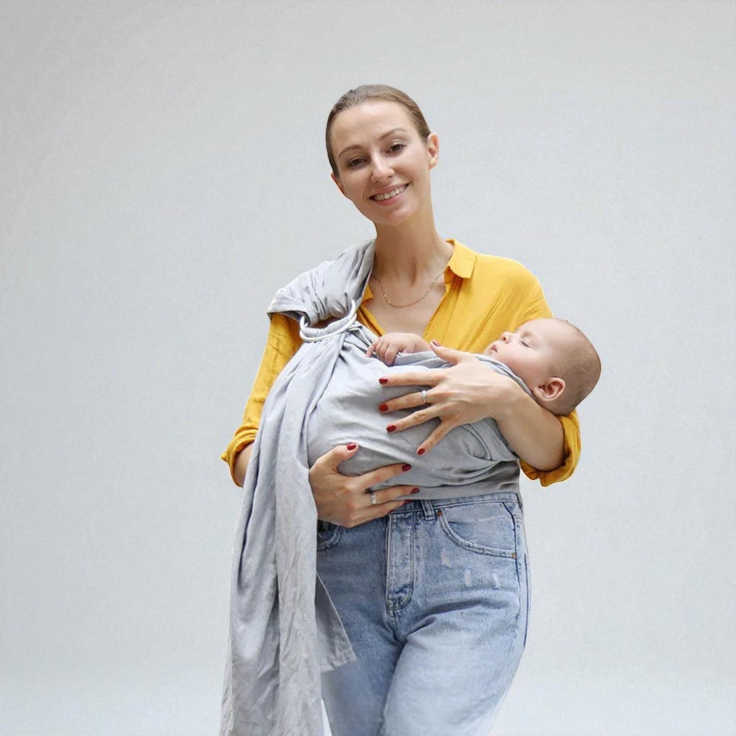 Écharpe De Portage - CottonRingSling™ - Gris - Mon Adorable Bébé