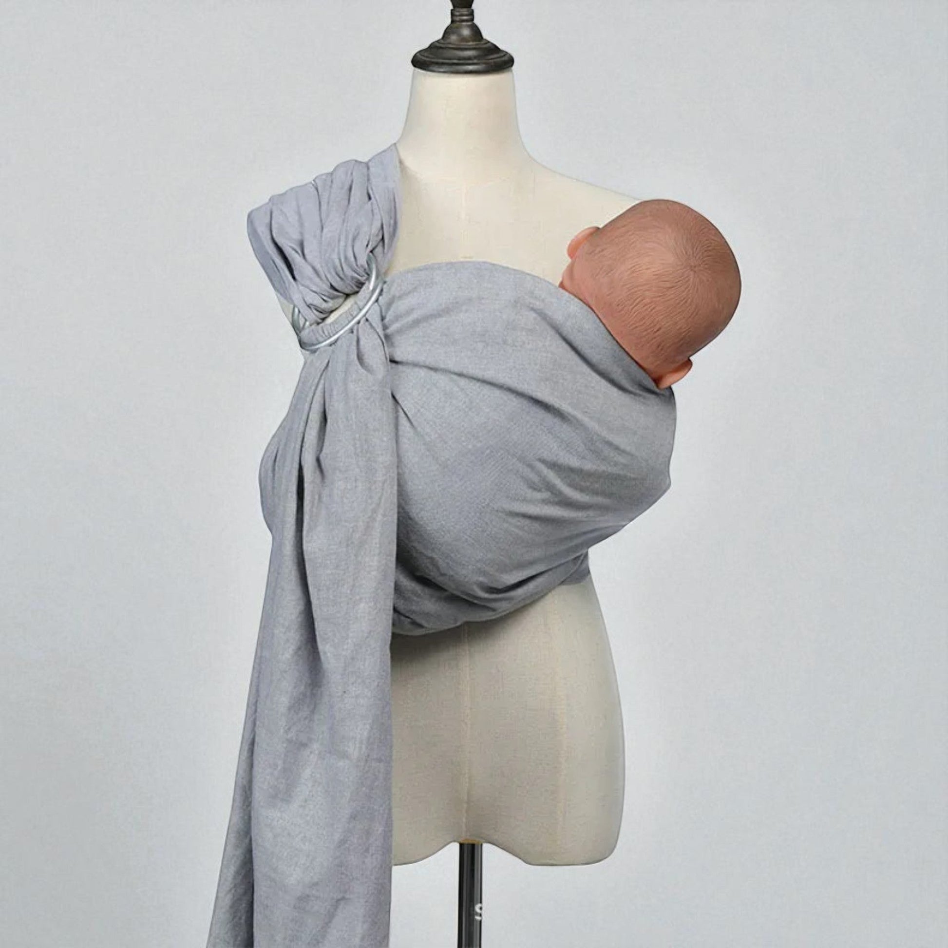 Écharpe De Portage - CottonRingSling™ - Gris - Mon Adorable Bébé