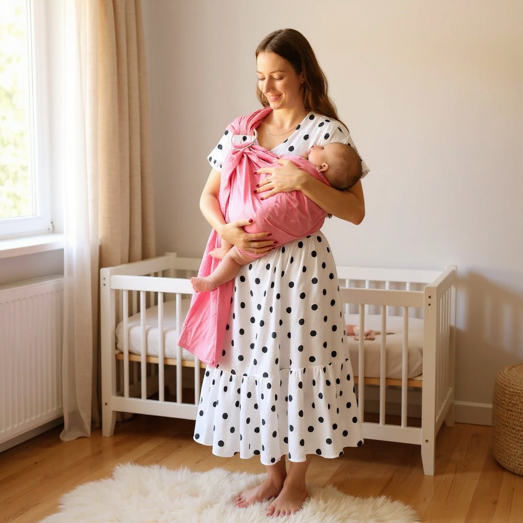 Écharpe De Portage - CottonRingSling™ - Rose - Mon Adorable Bébé