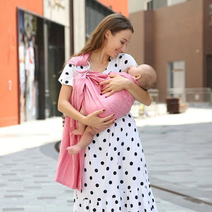 Écharpe De Portage - CottonRingSling™ - Rose - Mon Adorable Bébé