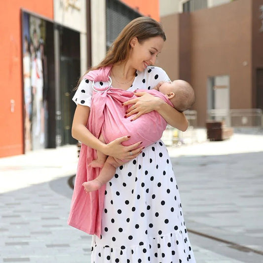 Écharpe De Portage - CottonRingSling™ - Rose - Mon Adorable Bébé