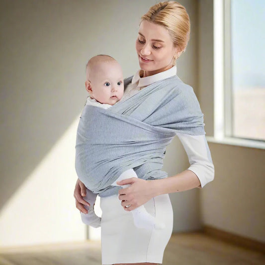 Écharpe De Portage - CuddleWrap™ - Gris Clair - Mon Adorable Bébé
