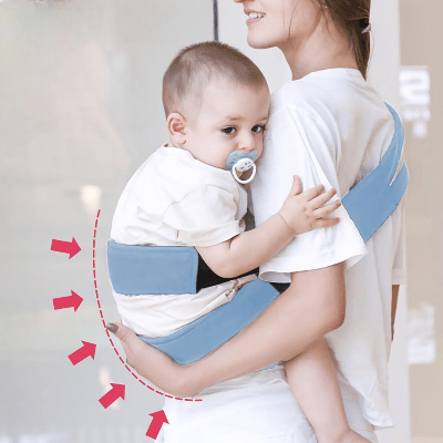 Porte bébé - BabyCarryingBelt™ - Bleu - Mon Adorable Bébé