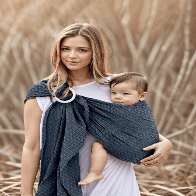 Porte Bébé - BabyRingCarrier™ - Bleu Foncé - Mon Adorable Bébé