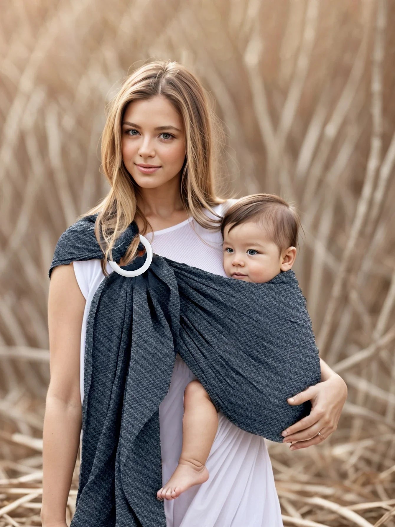 Porte Bébé - BabyRingCarrier™ - Bleu Foncé - Mon Adorable Bébé