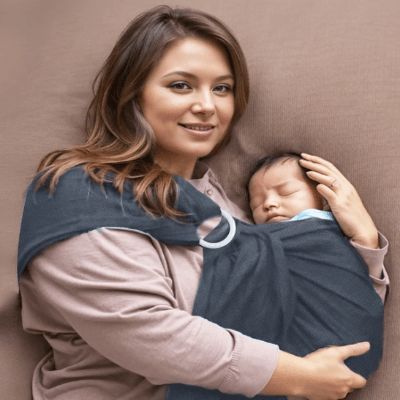 Porte Bébé - BabyRingCarrier™ - Bleu Foncé - Mon Adorable Bébé